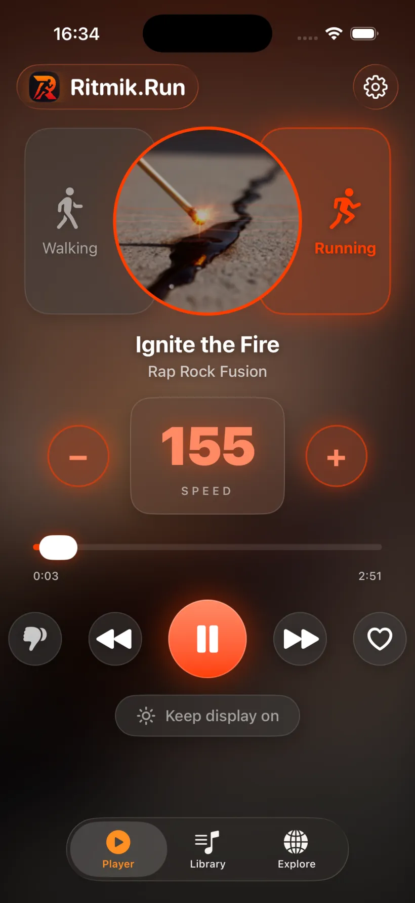 RITMIK RUN app player